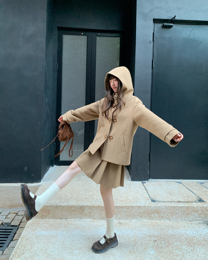 Brown Botton Ribbon Design Matching cloth BU0045