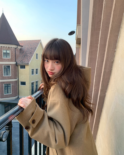 Brown Botton Ribbon Design Matching cloth BU0045