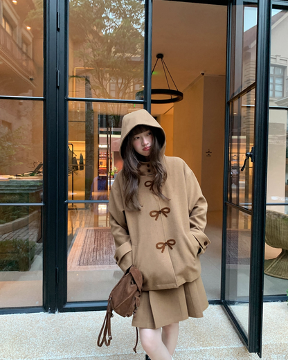 Brown Botton Ribbon Design Matching cloth BU0045