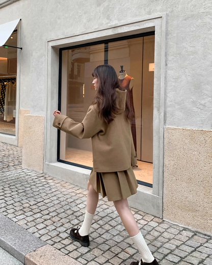 Brown Botton Ribbon Design Matching cloth BU0045