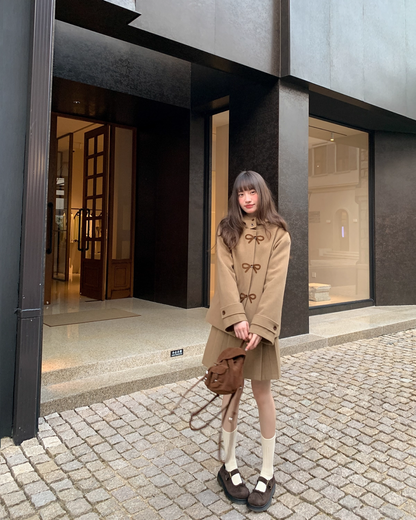 Brown Botton Ribbon Design Matching cloth BU0045