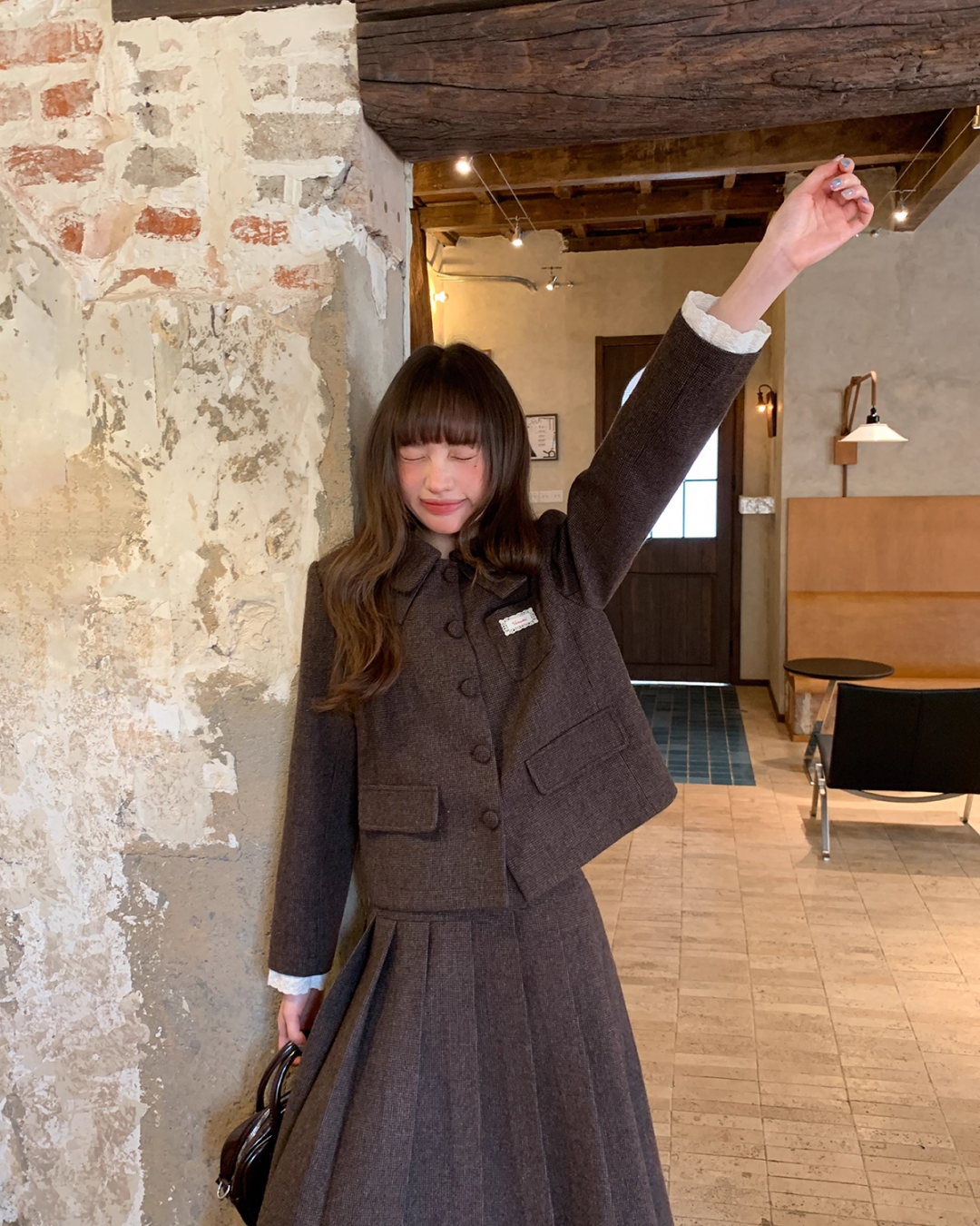 Wool Brown Lace Matching cloth BU0047