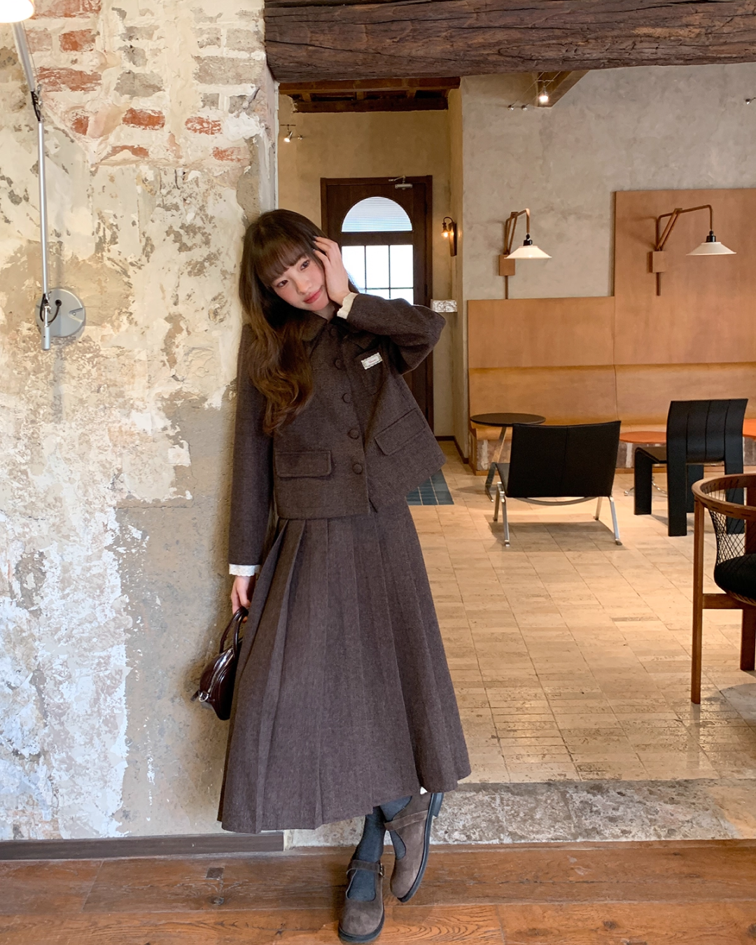 Wool Brown Lace Matching cloth BU0047