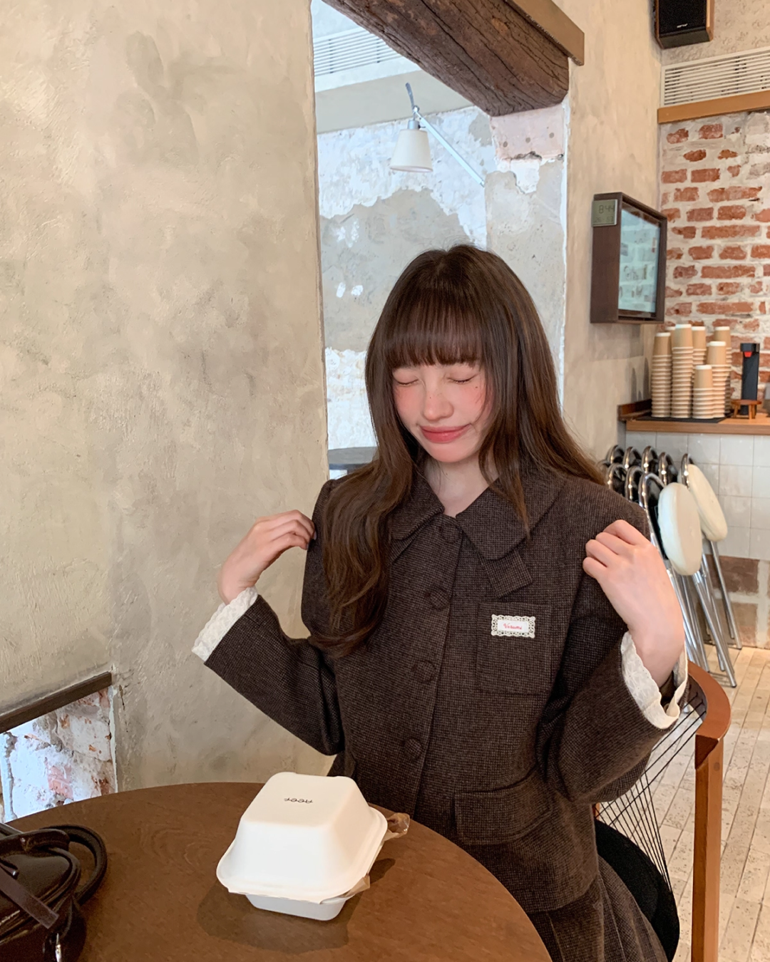 Wool Brown Lace Matching cloth BU0047