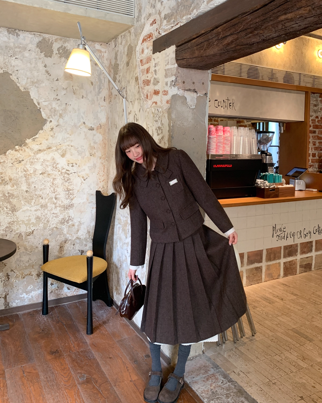 Wool Brown Lace Matching cloth BU0047