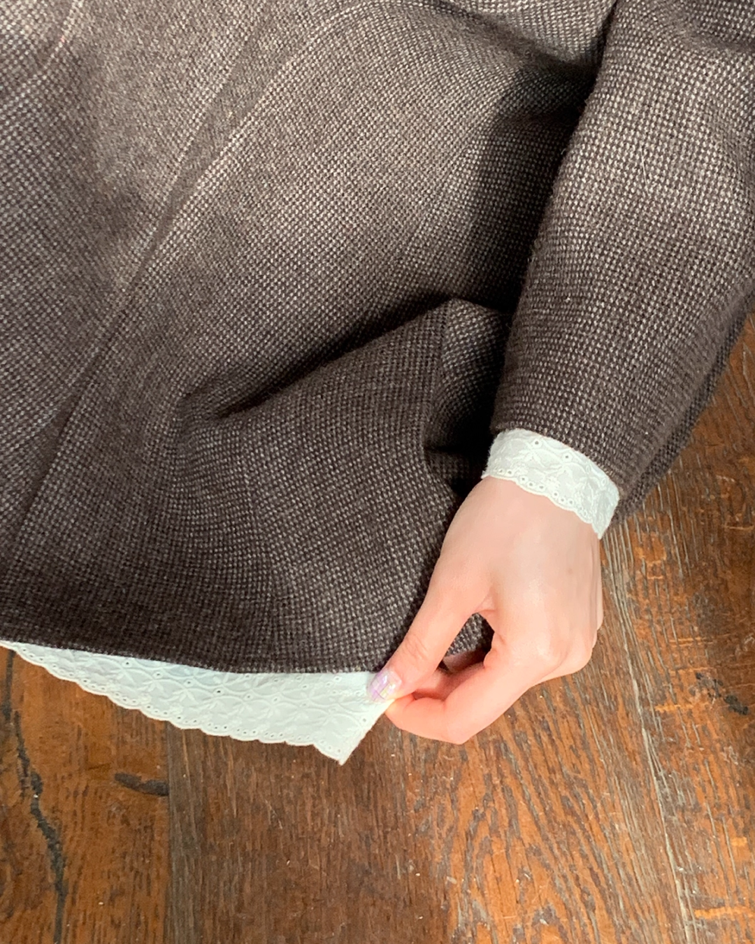 Wool Brown Lace Matching cloth BU0047