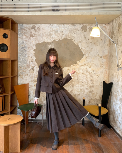 Wool Brown Lace Matching cloth BU0047