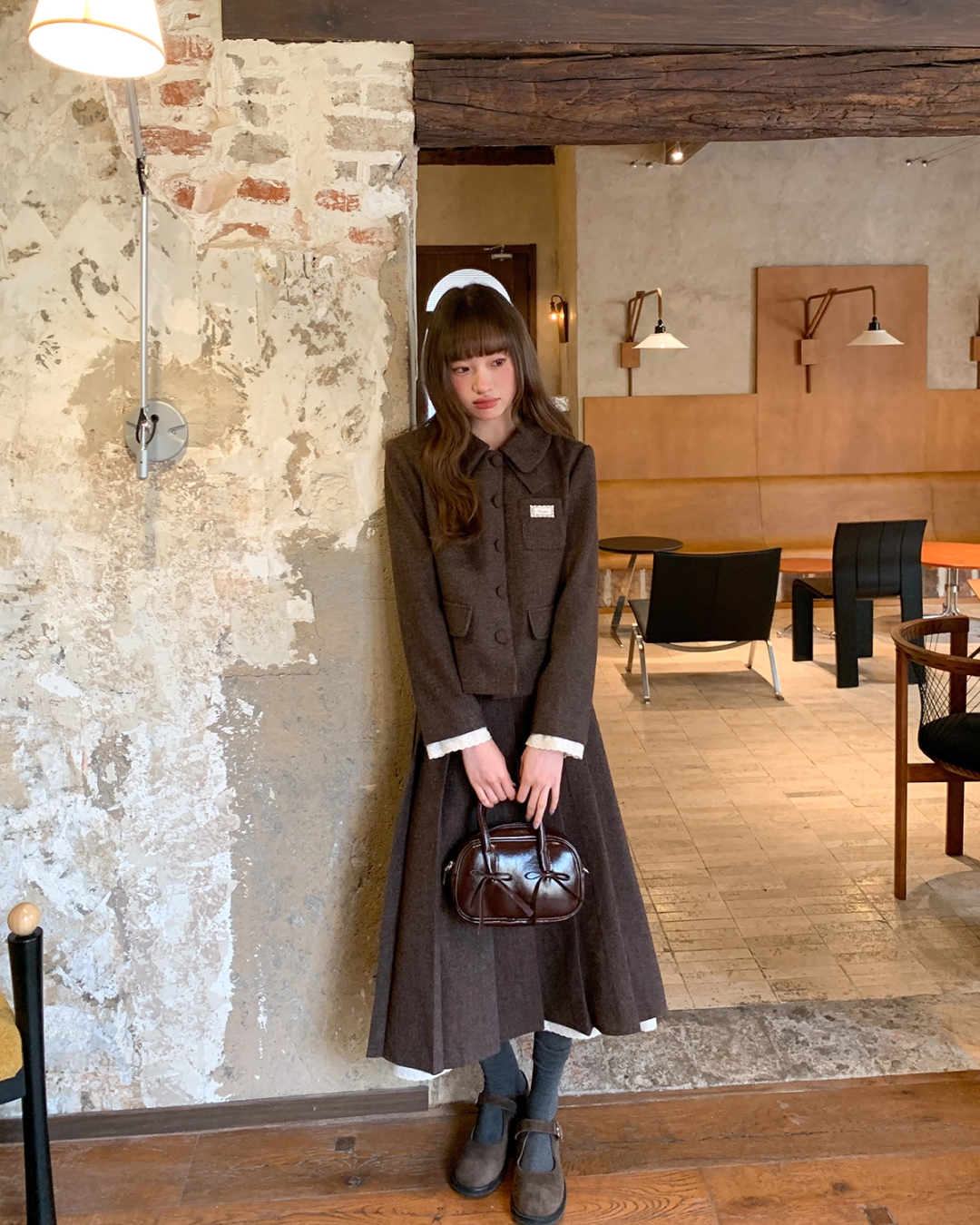 Wool Brown Lace Matching cloth BU0047