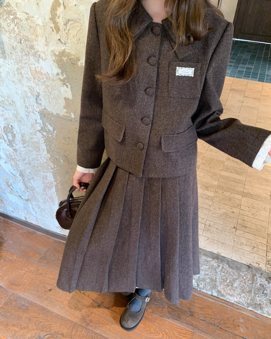 Wool Brown Lace Matching cloth BU0047