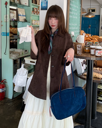 Suede Middle Length Jacket BU0049