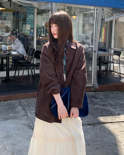 Suede Middle Length Jacket BU0049