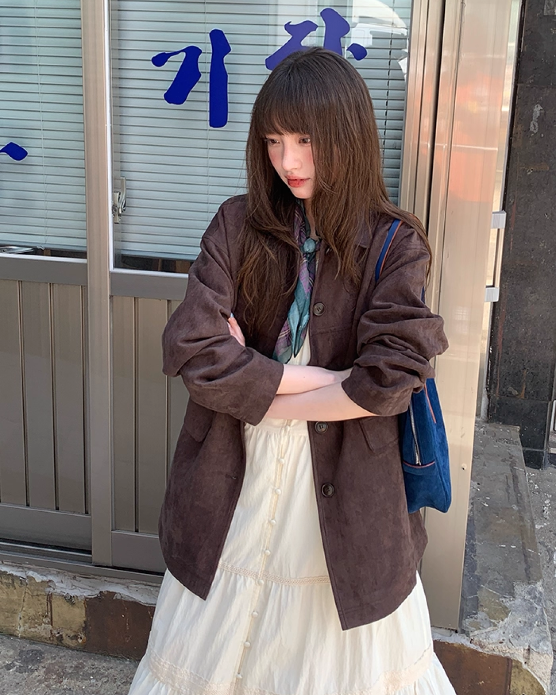 Suede Middle Length Jacket BU0049