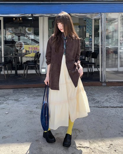 Suede Middle Length Jacket BU0049