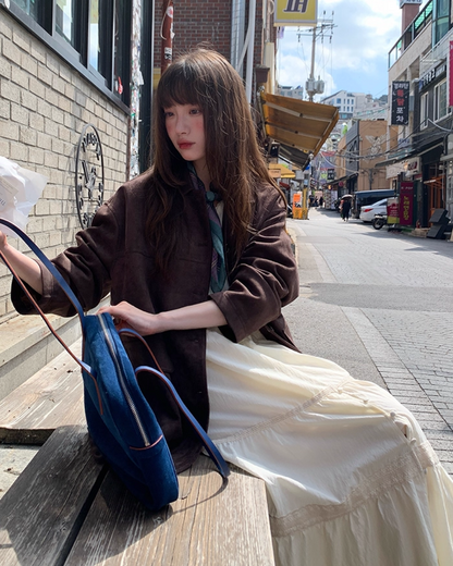 Suede Middle Length Jacket BU0049