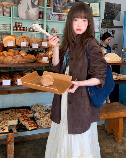 Suede Middle Length Jacket BU0049