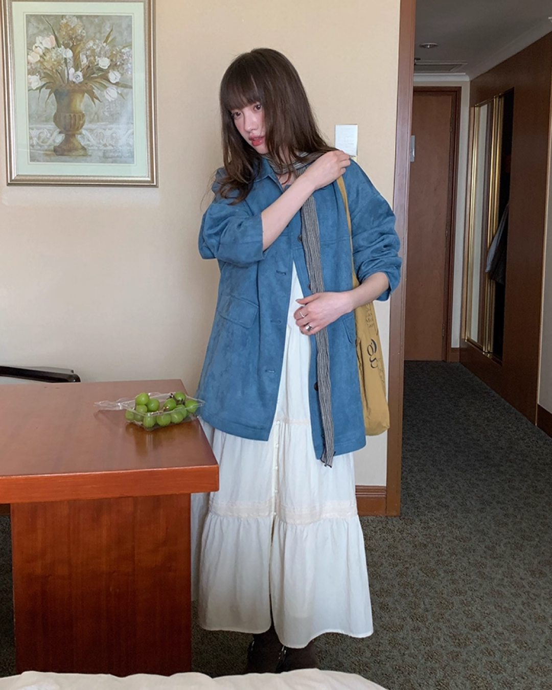 Suede Middle Length Jacket BU0049