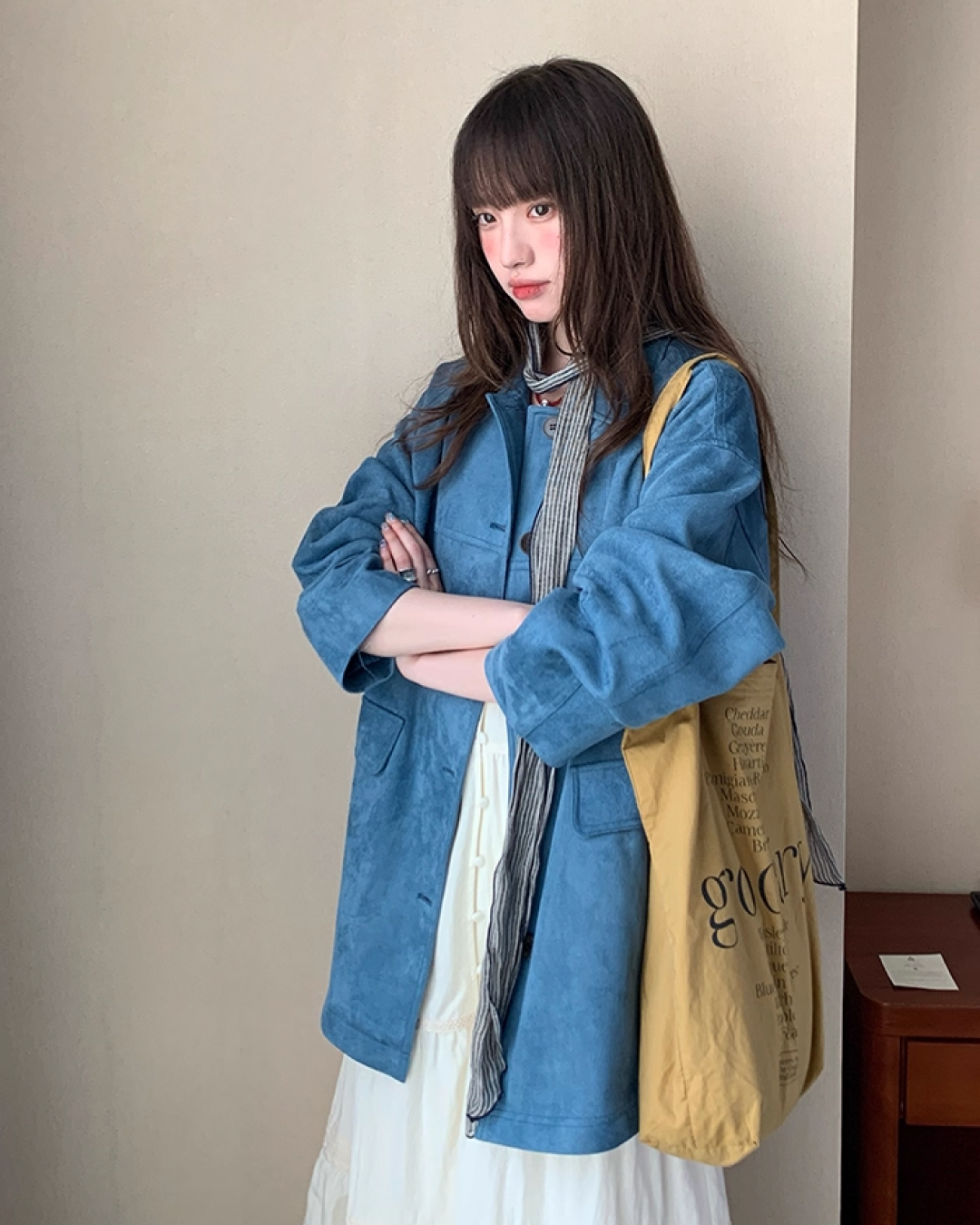 Suede Middle Length Jacket BU0049