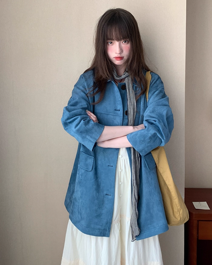 Suede Middle Length Jacket BU0049