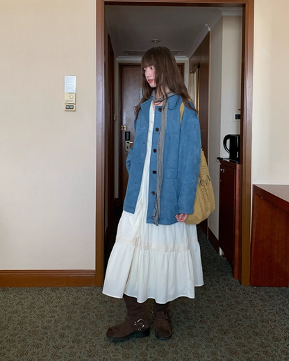 Suede Middle Length Jacket BU0049