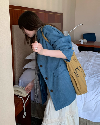 Suede Middle Length Jacket BU0049