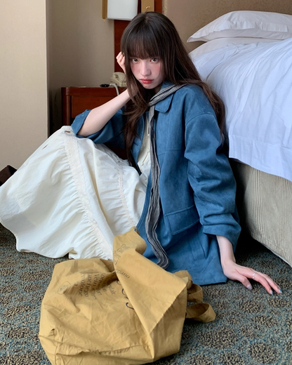 Suede Middle Length Jacket BU0049