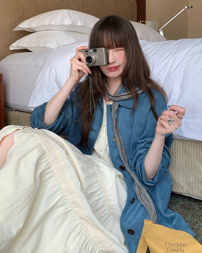 Suede Middle Length Jacket BU0049