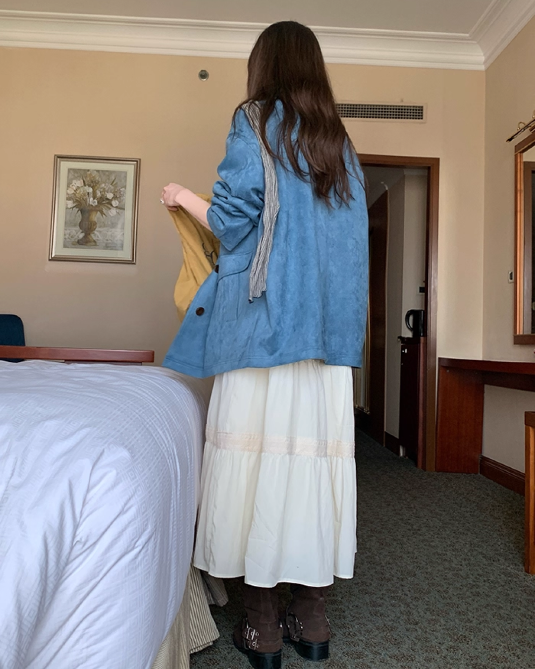 Suede Middle Length Jacket BU0049