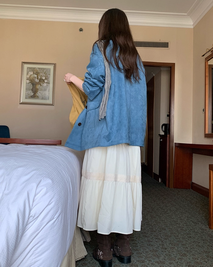 Suede Middle Length Jacket BU0049