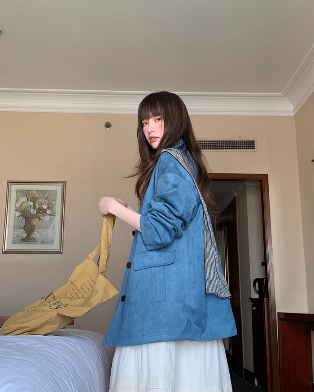 Suede Middle Length Jacket BU0049