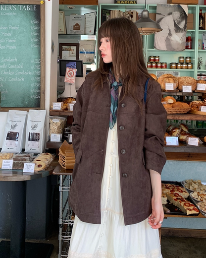 Suede Middle Length Jacket BU0049