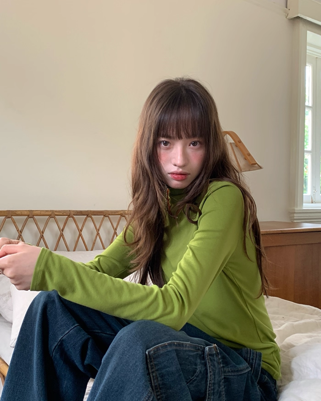 Color Middleneck Tops BU0051