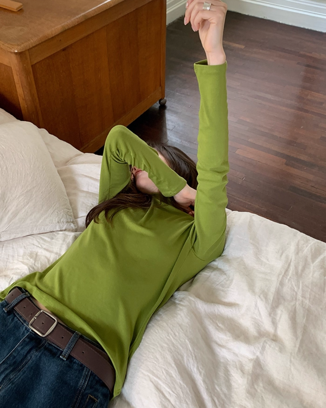 Color Middleneck Tops BU0051