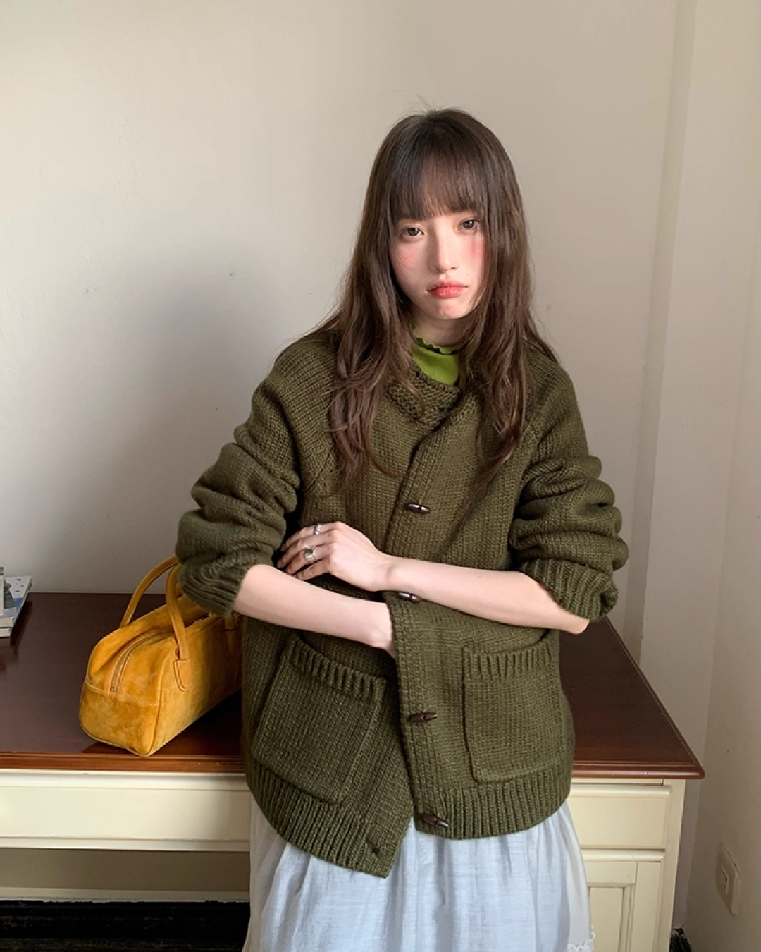 Color Middleneck Tops BU0051