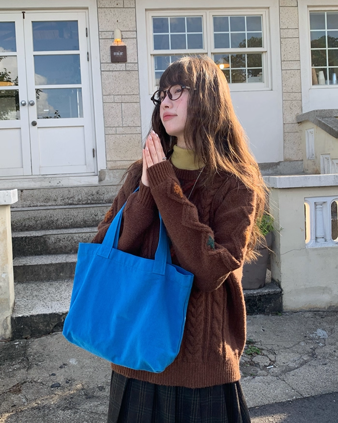 Color Block Cable Knit BU0052