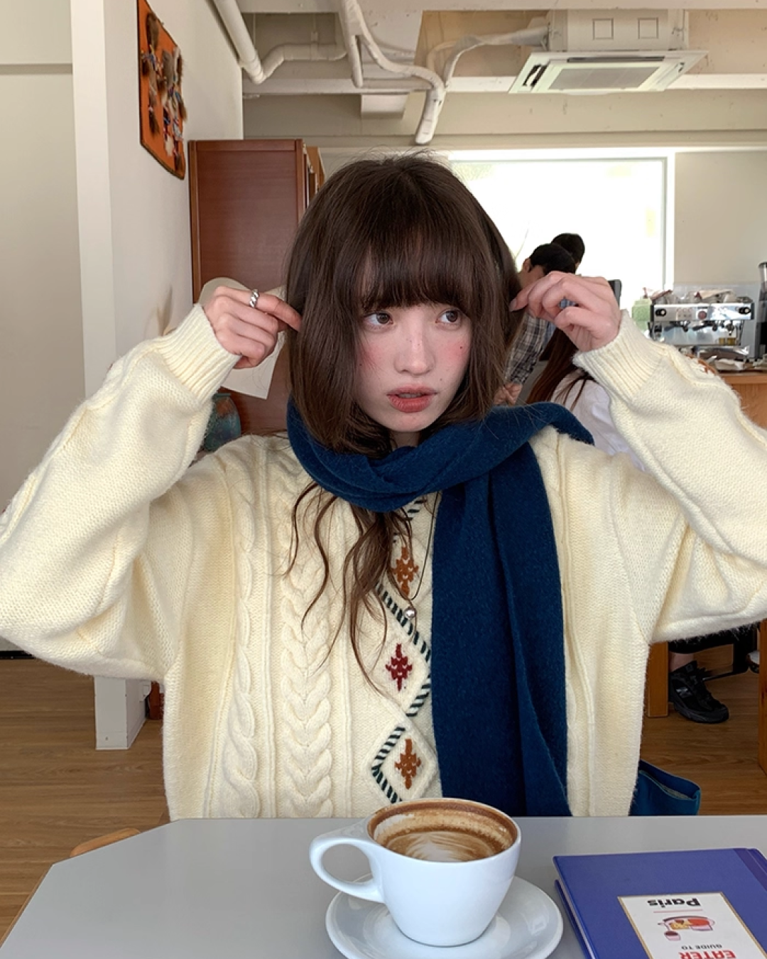 Color Block Cable Knit BU0052