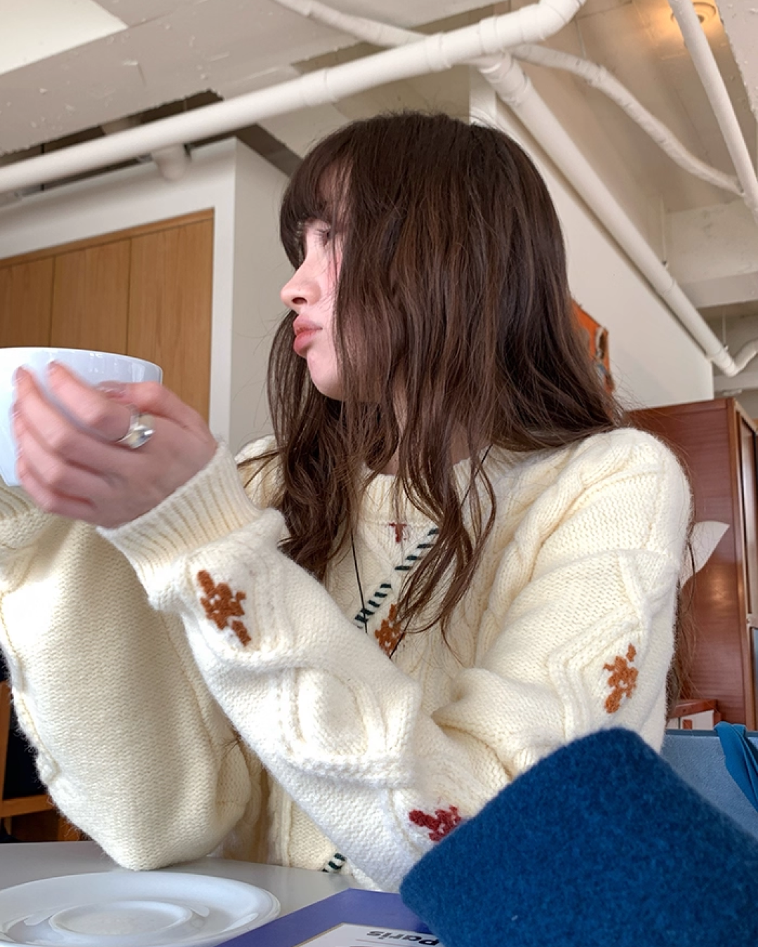 Color Block Cable Knit BU0052