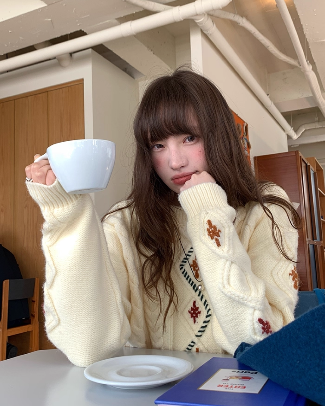 Color Block Cable Knit BU0052