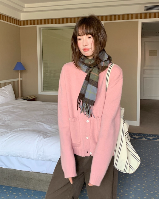 Short  Pocker Knit Cardigan BU0057