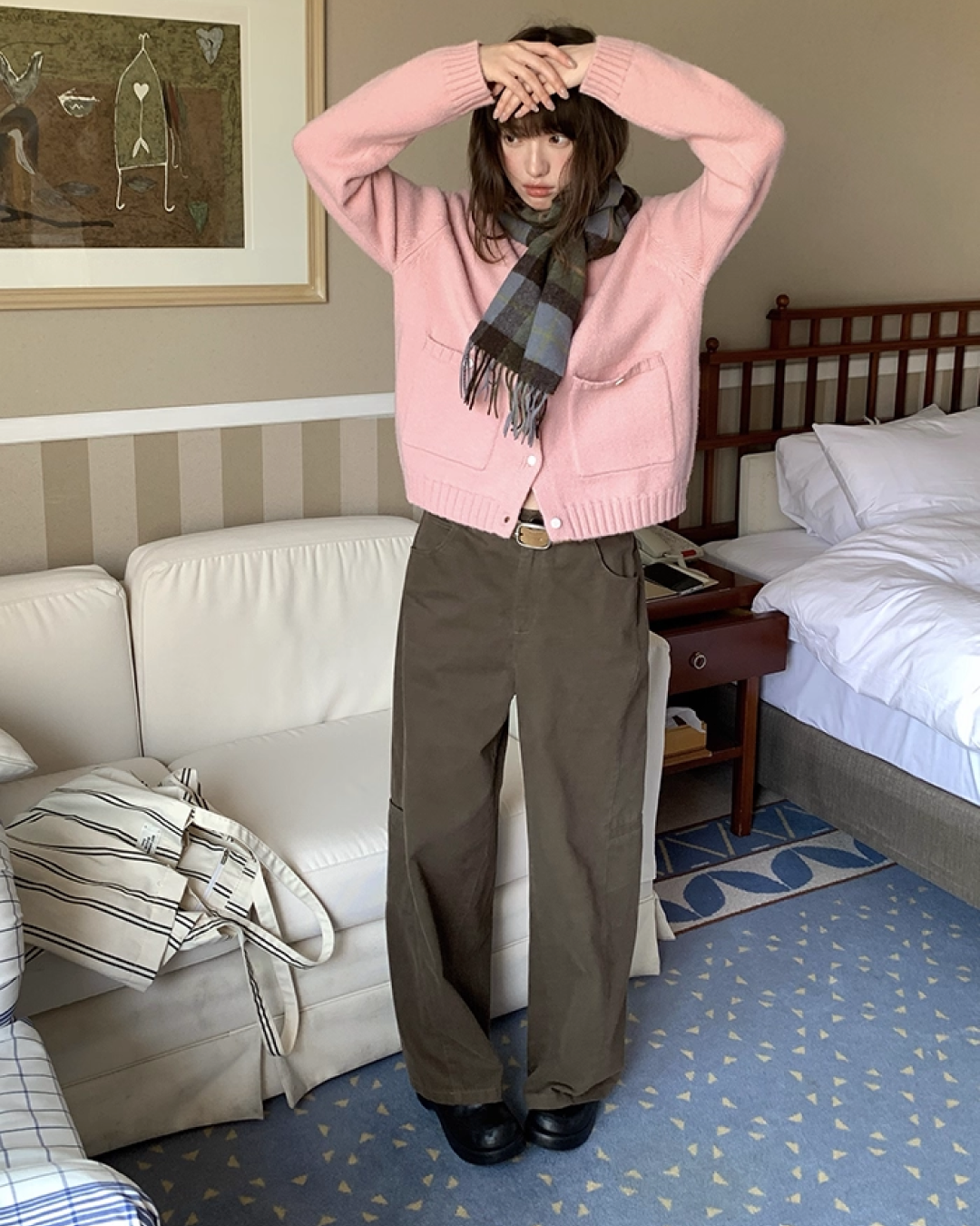 Short  Pocker Knit Cardigan BU0057