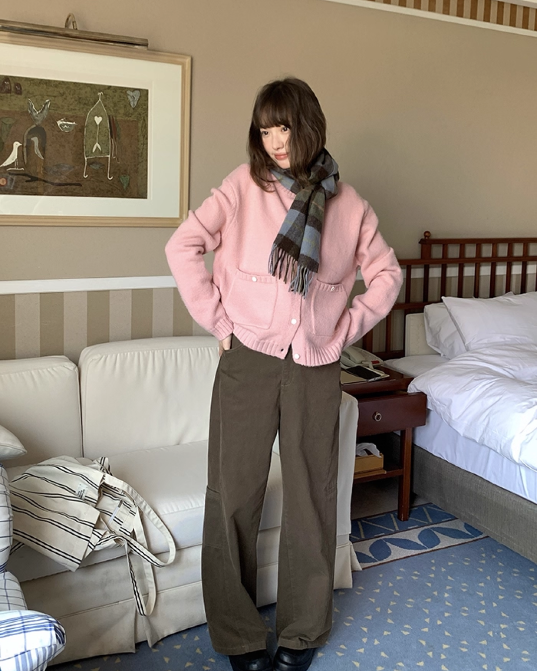 Short  Pocker Knit Cardigan BU0057