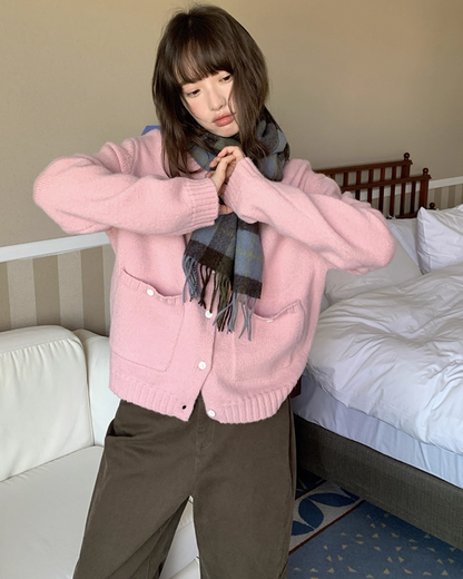 Short  Pocker Knit Cardigan BU0057