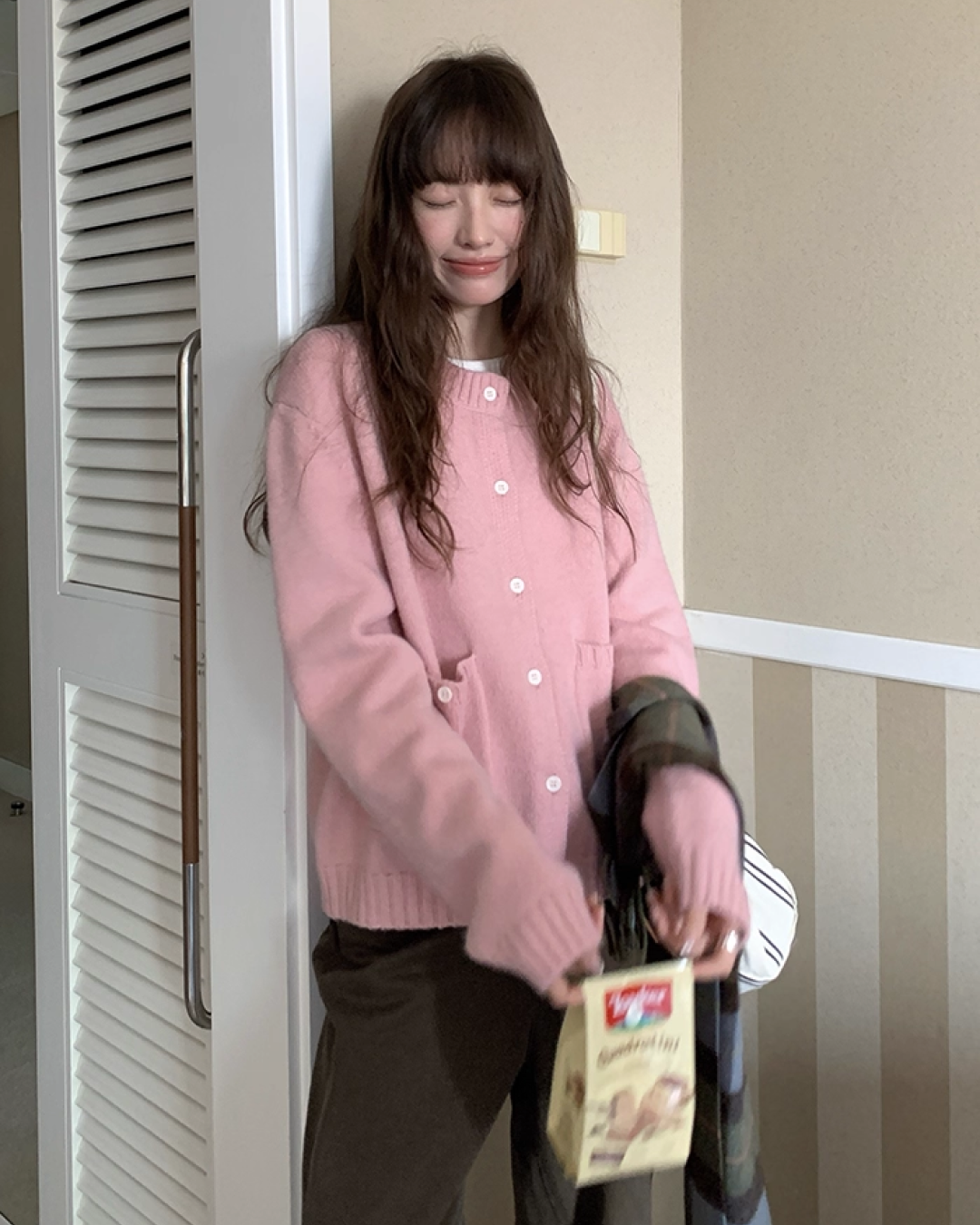 Short  Pocker Knit Cardigan BU0057