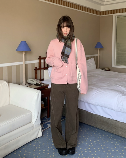 Short  Pocker Knit Cardigan BU0057