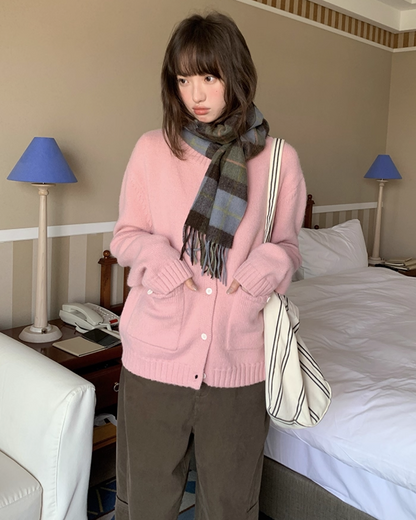 Short  Pocker Knit Cardigan BU0057