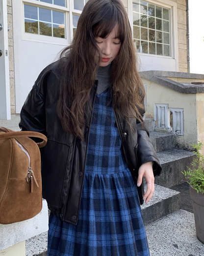 Drawstring Collar Boa Blouson BU0058