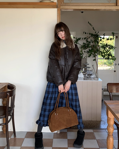 Drawstring Collar Boa Blouson BU0058