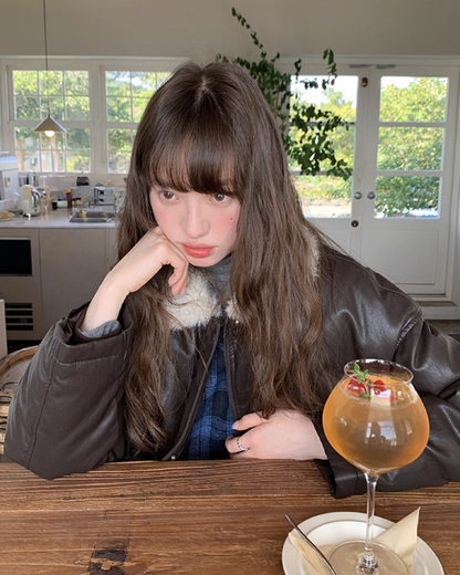 Drawstring Collar Boa Blouson BU0058