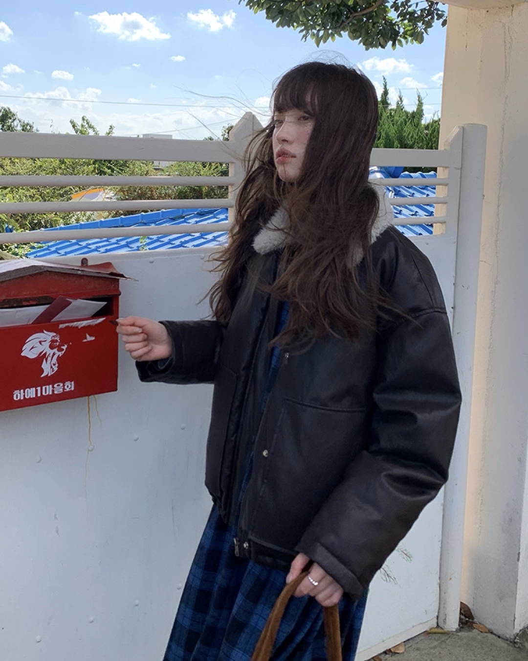 Drawstring Collar Boa Blouson BU0058