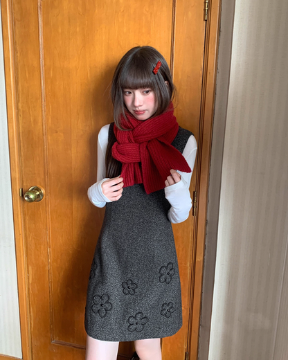 Hem Flower Design Skirt Dress BU0062