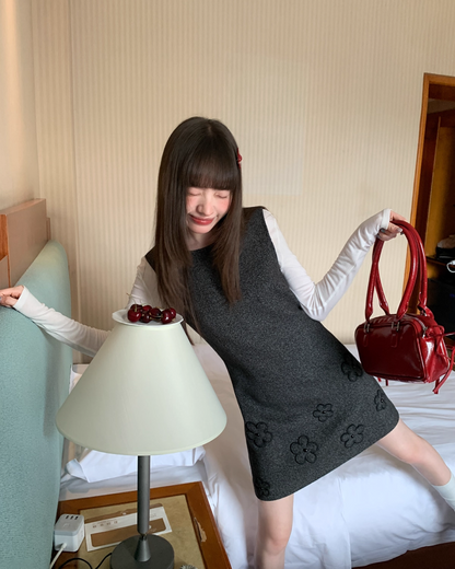 Hem Flower Design Skirt Dress BU0062